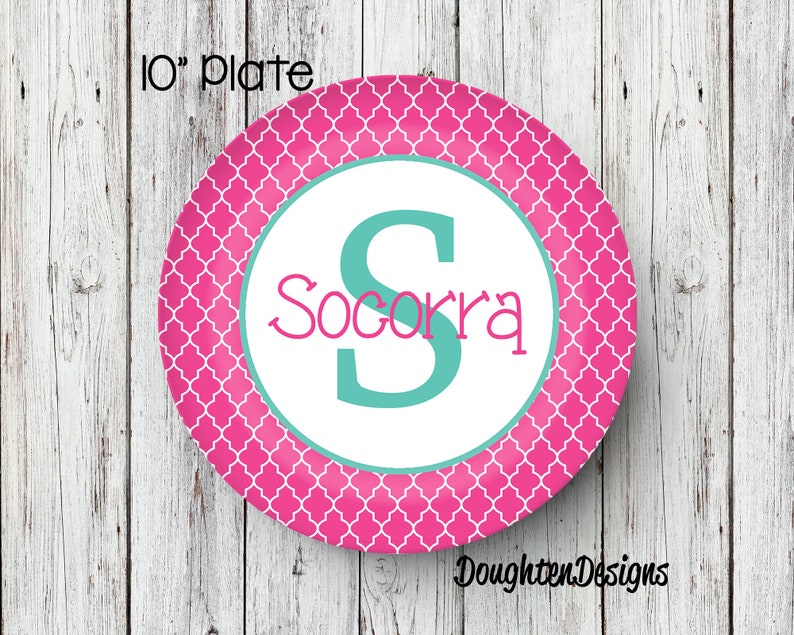 Personalized Name Plate Birthday Plate Personalized Melamine Etsy