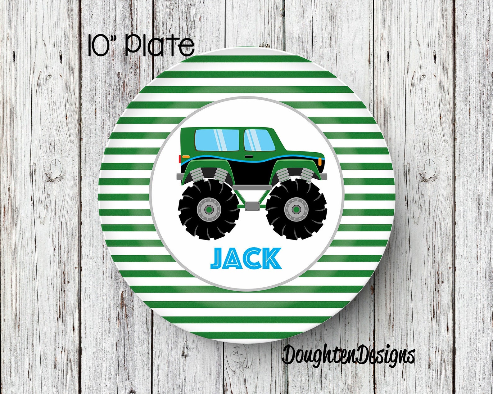 Monster Truck Plate Truck Plate Truck Kids Plate Etsy