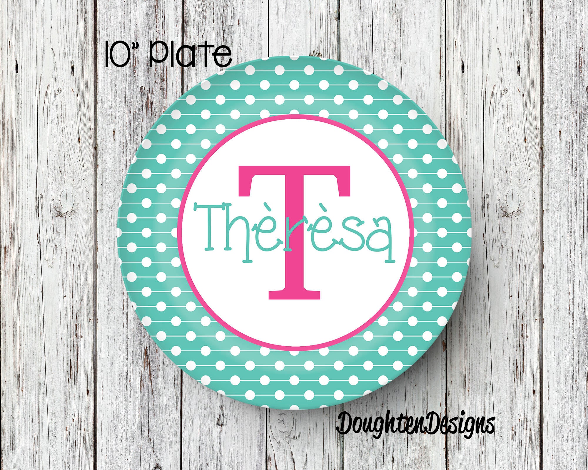 Personalized Name Plate Birthday Plate Personalized Melamine Etsy