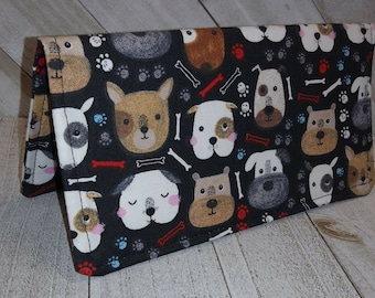 Cute DOGS WALLET Coupon Holder Clutch Purse Billfold USA Ready-Made Hand Made