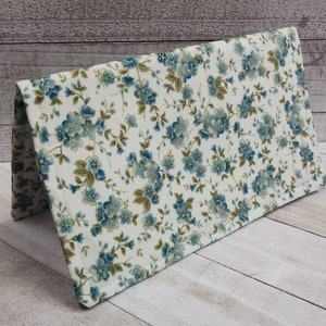 Green Calico Check BOOK Cover and Registry Document Coupon Organizer Purse Gold Foil Fabric