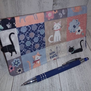 CATS Scheckheft Cover Stoff Brieftasche Halter Debit Register Clutch Geldbörse Billfold Coupon stifter