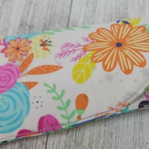 Fabric EYE GLASS Case Bright Floral PADDED Lining for Small Lens Frames Readers Reading Glasses