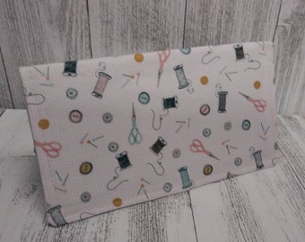 Fabric Check Book Cover Registry Wallet Sewing Notions Document Coupon Organizer Purse