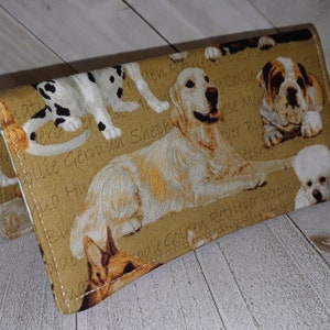 DOGS Wallet Tarjeta de débito Tarjeta de crédito Titular titular Clutch Purse Billfold Coupon Keeper Ready-Made