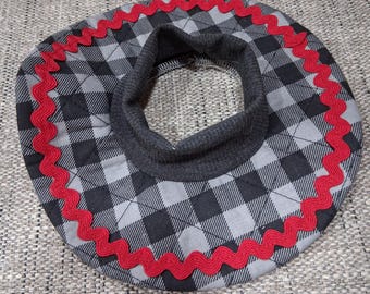QUILTED Cat Show Bib Stretch Rib Slip Over Turtle Neck Collar Size Small