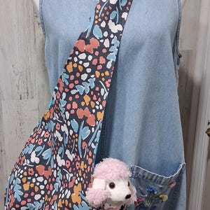 Pet Tote Sling Carrier Fabric for Small Dog Cats Handmade USA