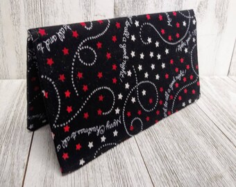 MERRY CHRISTMAS Wallet Coupon Checkbook Cover Holder Clutch Purse Billfold USA Ready-Made