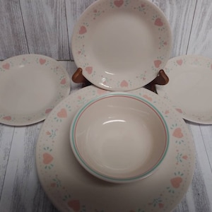 CORELLE Corning Ware 6 PC Dish Set Dinner Plate Bread Butter Plates Bowl