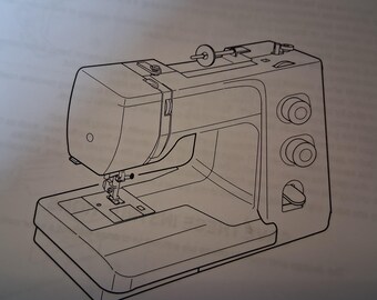 Vintage NEW HOME Janome Sewing Machine Printed Copy of Instruction Manual 34 Pages