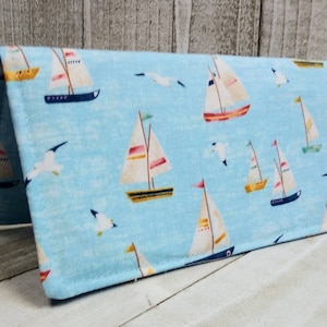 SEGELBOOTE Brieftasche Bargeldhalter Clutch Geldbörse Billfold Ready Made SEGELN Blau NAUTIK Strand