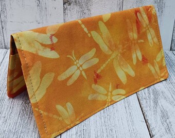 DRAGONFLIES Checkbook Cover Wallet Credit Debit Card Registry Holder Clutch Purse Billfold Coupon Keeper Ready-Made