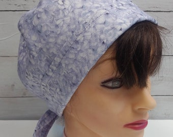 Skull Cap SET Face Mask LAVENDAR Floral Print Folding Visor Soap Making Hat Medical Nurse Washable Cotton Fabric Ready-Made SCRUB Bonnet