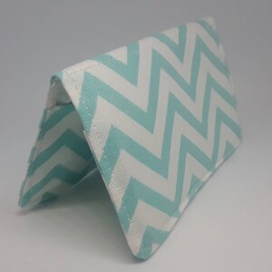 Debit Credit Business Gift Card Holder Keeper Sea Green Chevron Ready-Made