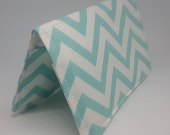 Debit Credit Business Gift Card Holder Keeper Sea Green Chevron Ready-Made