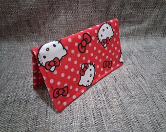 RED CATS Fabric Check Book Cover Transaction Registry Coupon Purse Accessory
