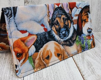 PUPPY DOGS Wallet Credit Debit Card Registry Holder Clutch Purse Billfold Coupon Keeper Ready-Made