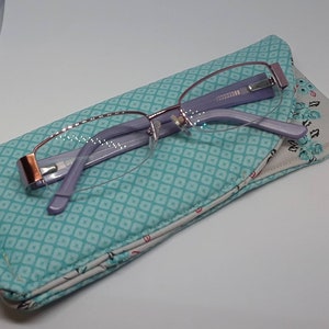 Fabric Eye Glass Case Quilted Lining for Small Lens Frames Readers Reading Glassez