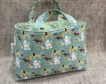 Dogs Fabric Tote Bible Book Anything Bag Purse USA Handmade