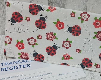 LADYBUGS Wallet Credit Debit Card Registry Holder Clutch Purse Billfold Coupon Keeper Ready-Made