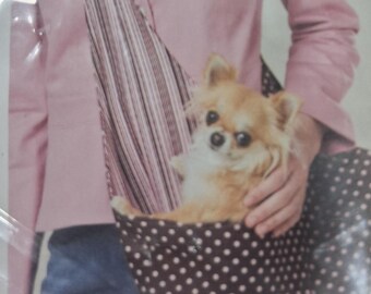 Pet Tote Sling Carrier Fabric for Small Dog Cats Handmade USA