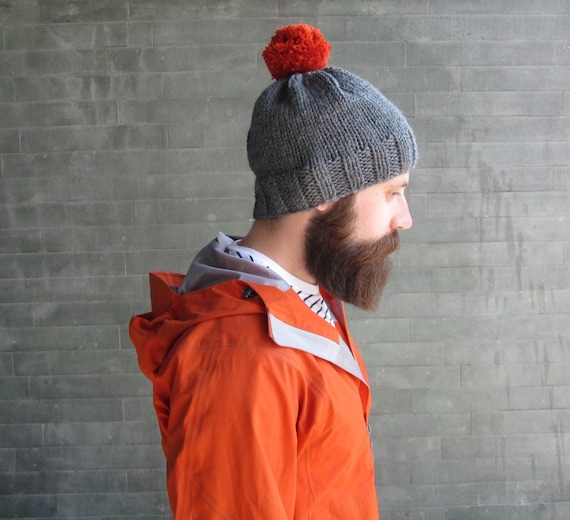 Orange bobble hat Clearance