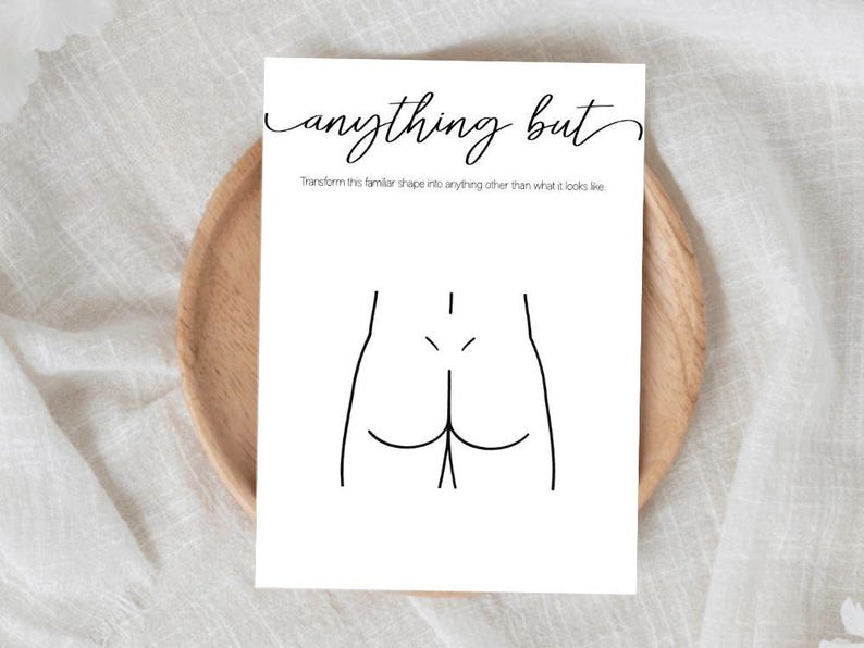 Dirty Bachelorette Party Game Printable, Anything But Game, Adult Hen Party, Funny Bridal Shower Activity, Girls Night Drinking Game image 4