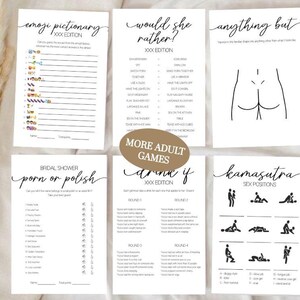Dirty Bachelorette Party Game Printable, Anything But Game, Adult Hen Party, Funny Bridal Shower Activity, Girls Night Drinking Game image 8