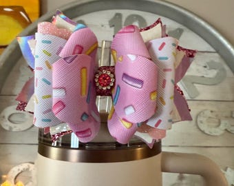 Ice cream toppings tumbler bow