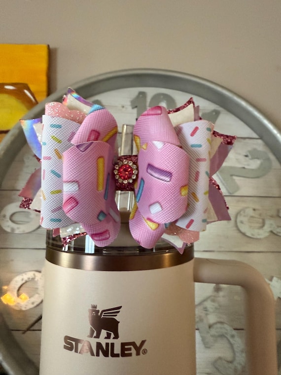 Ice cream toppings tumbler bow