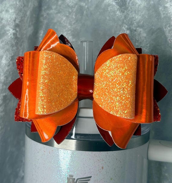Red and Orange Tumbler Bow