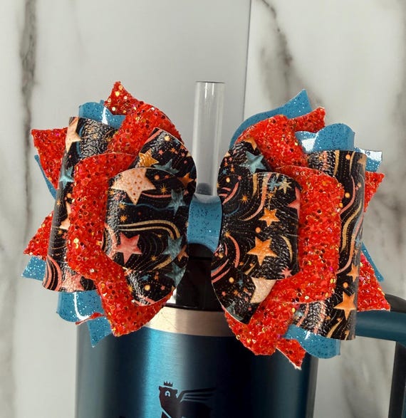 Gold Stars Stanley Tumbler Bow