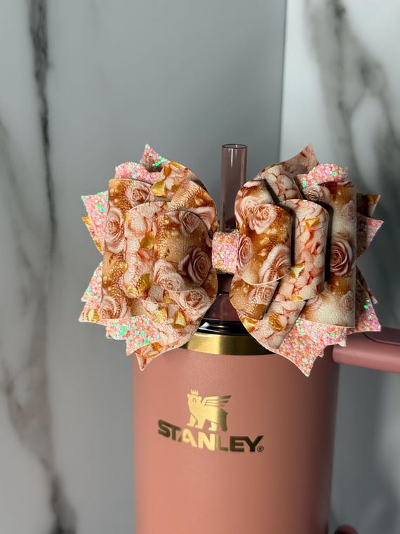 Golden Roses Tumbler Bow