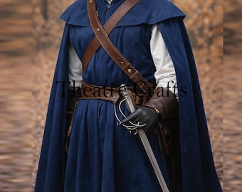Musketeer Fashion Style Cassock | 17th Century costume | Cloak For Historical Reenactment