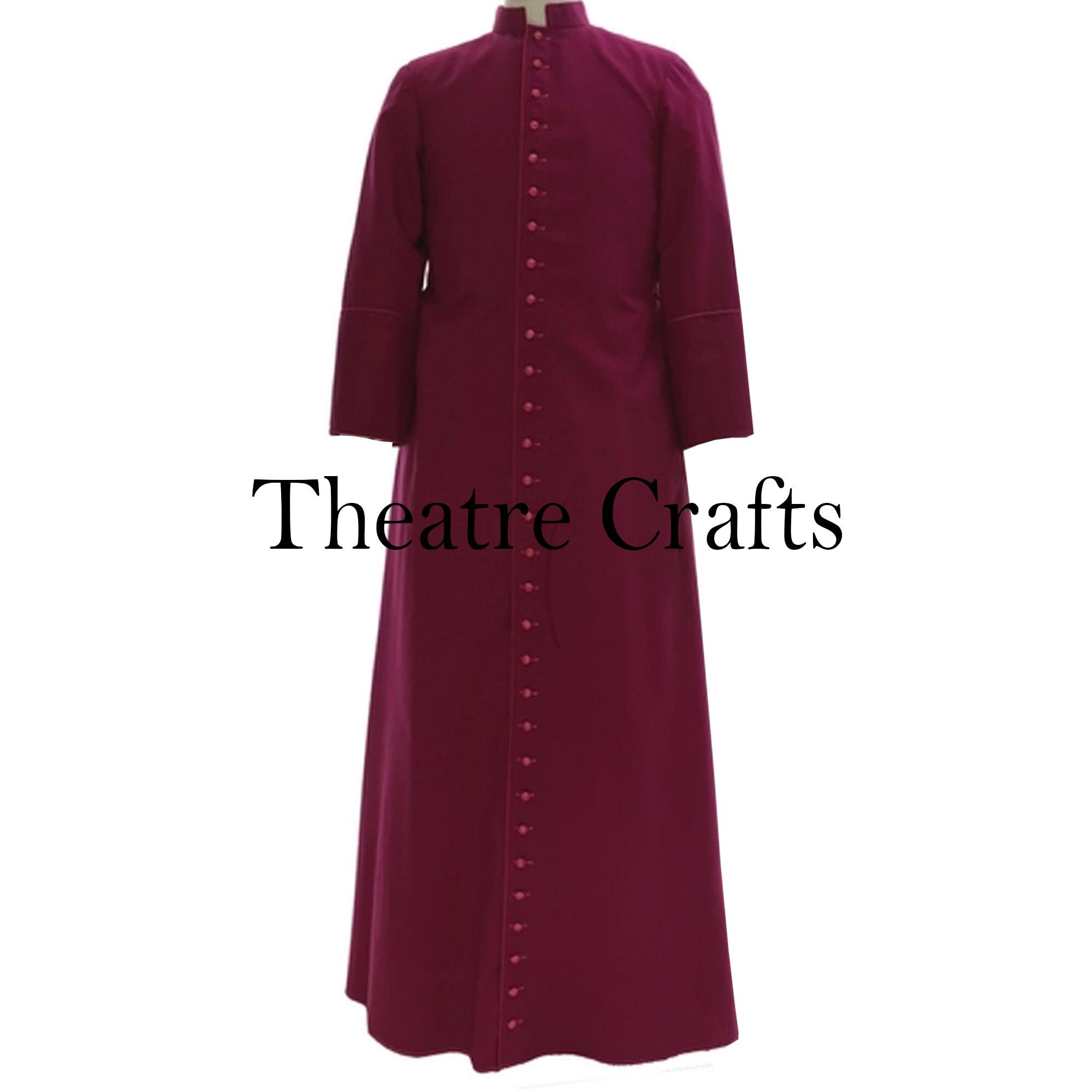 strapless open back dress Ladies Purple Clergy Dress with Gold Contrast Trim and Modern Collar 24 main image 1