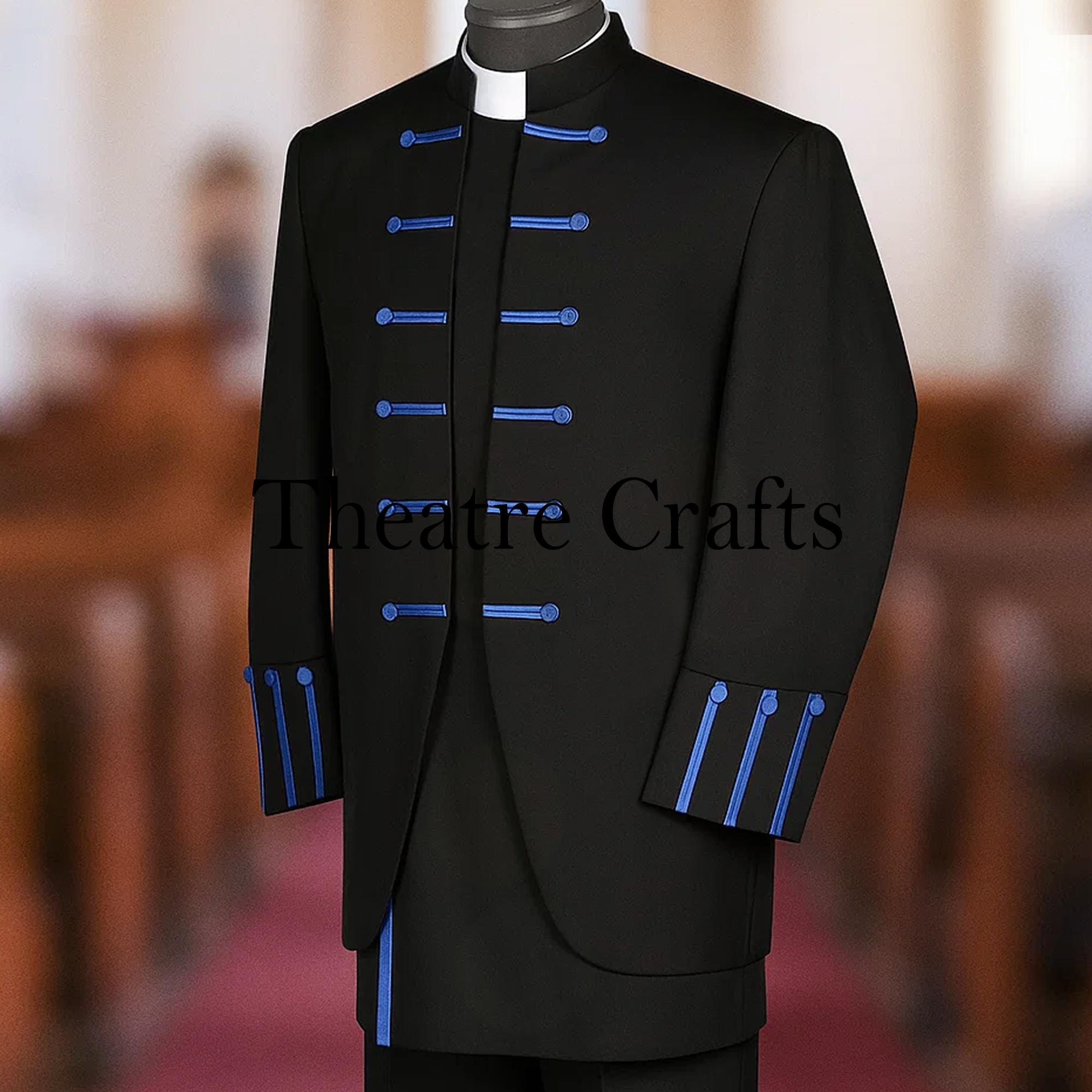 Priest Clergy Jacket: Preaching Christmas Religious Habit Black ...