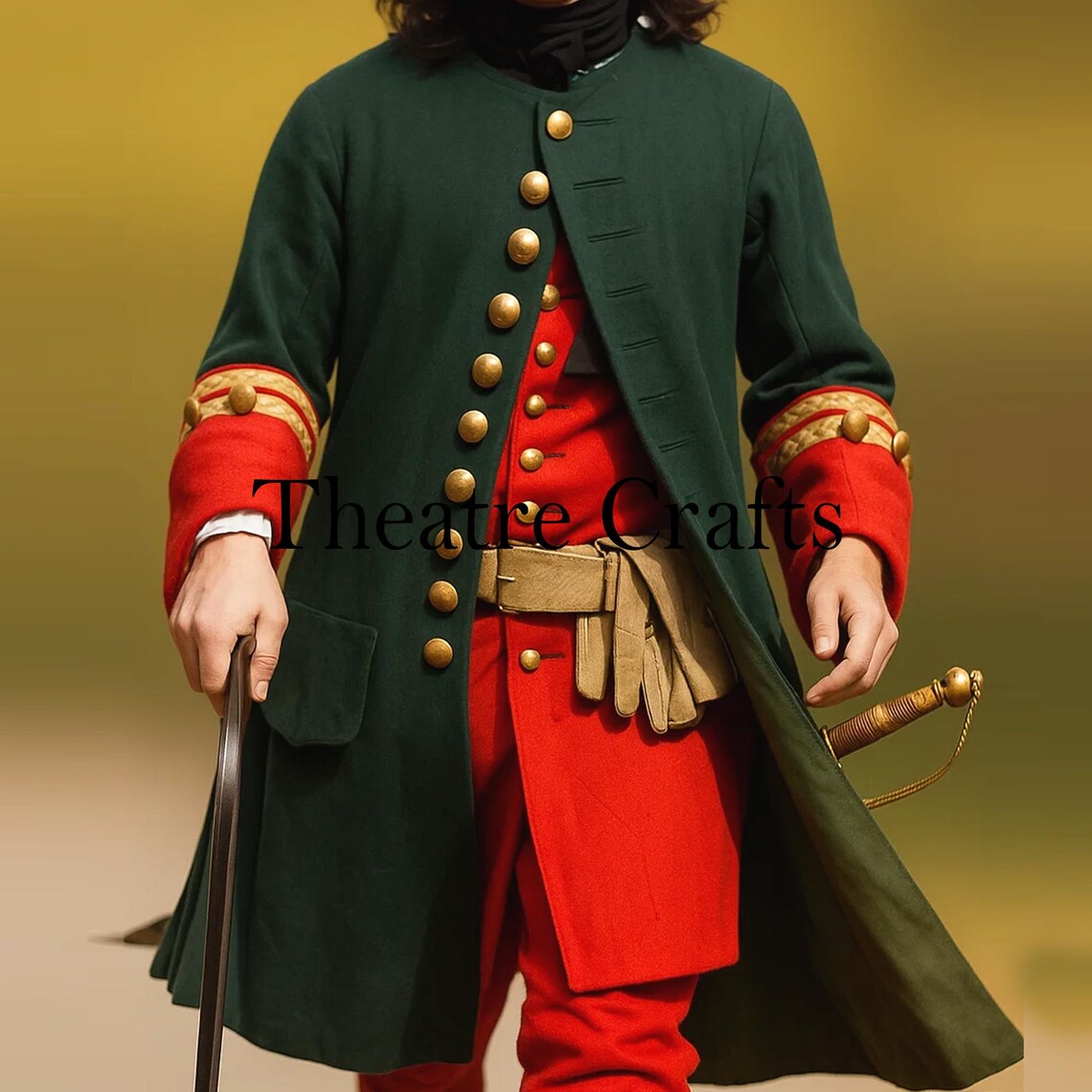 18th Century Colonial Frock Coat: British Continental War Reenactment ...