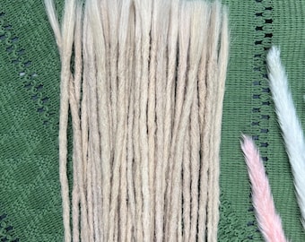 Pearlscent smile, Human Hair Dreadlock Extensions: Crochet Locs, 46 Pcs