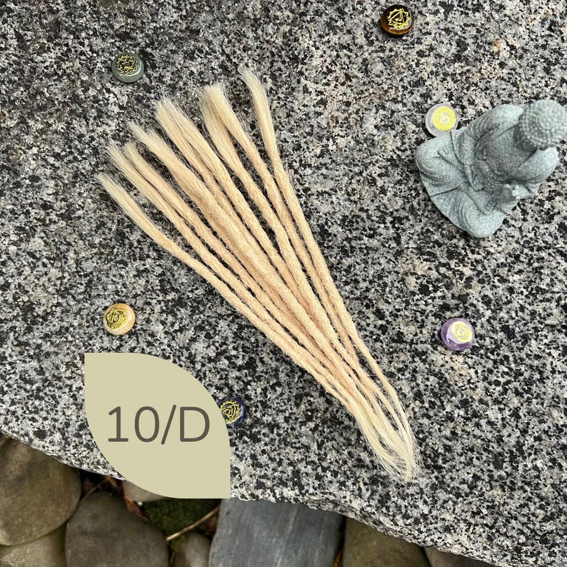 Human Hair Dreadlock Extensions: Crochet Locs, 10 Pcs, 13 different colours image 3