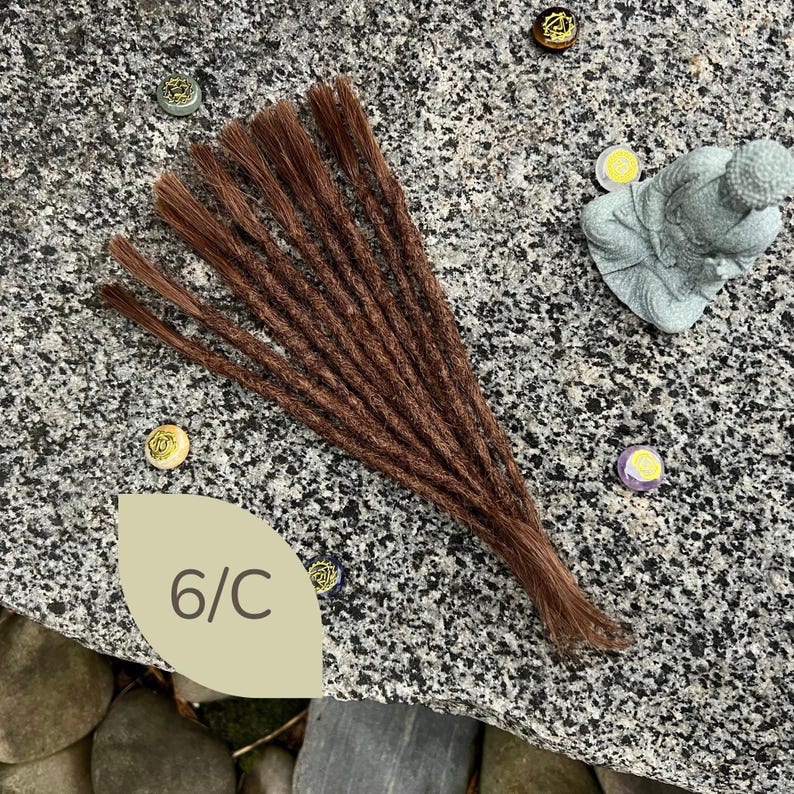 Human Hair Dreadlock Extensions: Crochet Locs, 10 Pcs, 13 different colours image 4
