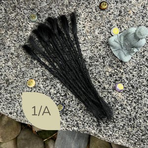Human Hair Dreadlock Extensions: Crochet Locs, 10 Pcs, 13 different colours image 2