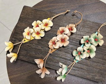 Blumen Ledertasche Charm Handgefertigte Ledertasche Accessoire Handtasche und Geldbörse Charm Niedliche Blume Schlüsselanhänger Leder Geschenk für Sie