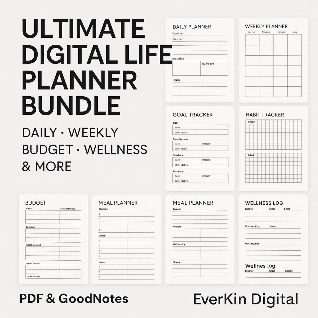 Ultimate Digital Life Planner Bundle | Daily, Weekly, Budget, Wellness ...