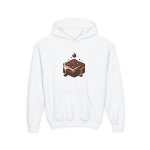 Cute Chocolate Drip Youth Hoodie, Perfect for Gift, Ice Cream Lovers, Fun Days Out, Comfortable Sweatshirt, Cozy Layer