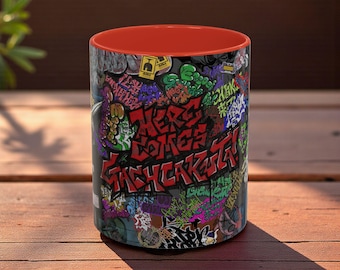 Gachiakuta Inspired Anime Mug | Graffiti Manga Style Coffee Cup | Street Art Anime Gift | Otaku Aesthetic Mug