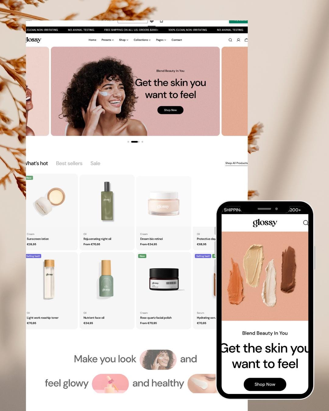 Sleek Glossy Oiginal & Authentic Theme for Shopify (download) - Etsy