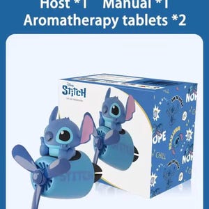 Stitch figurine rotating car air freshener