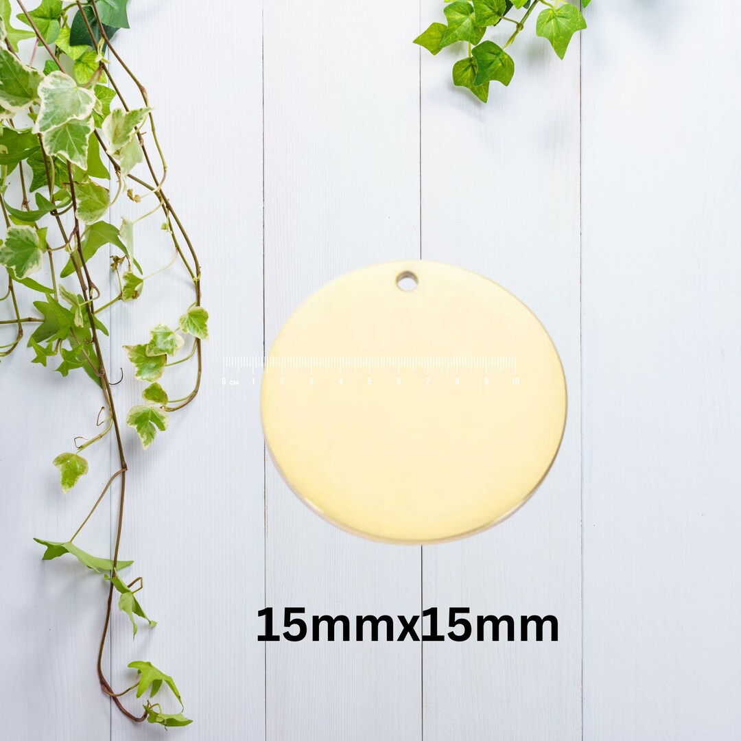 Shiny 18K Gold Plated Round Discs for Jewelry Making Metal Etsy