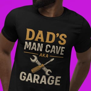 おもしろいヴィンテージのお父さんの隠れ家、別名ガレージTシャツ。整備士、便利屋、車の修理、レーシングパパへのギフト
