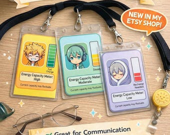 Anime Energy Meter Cards | Neurodivergent Communication Aid (Digital Download)